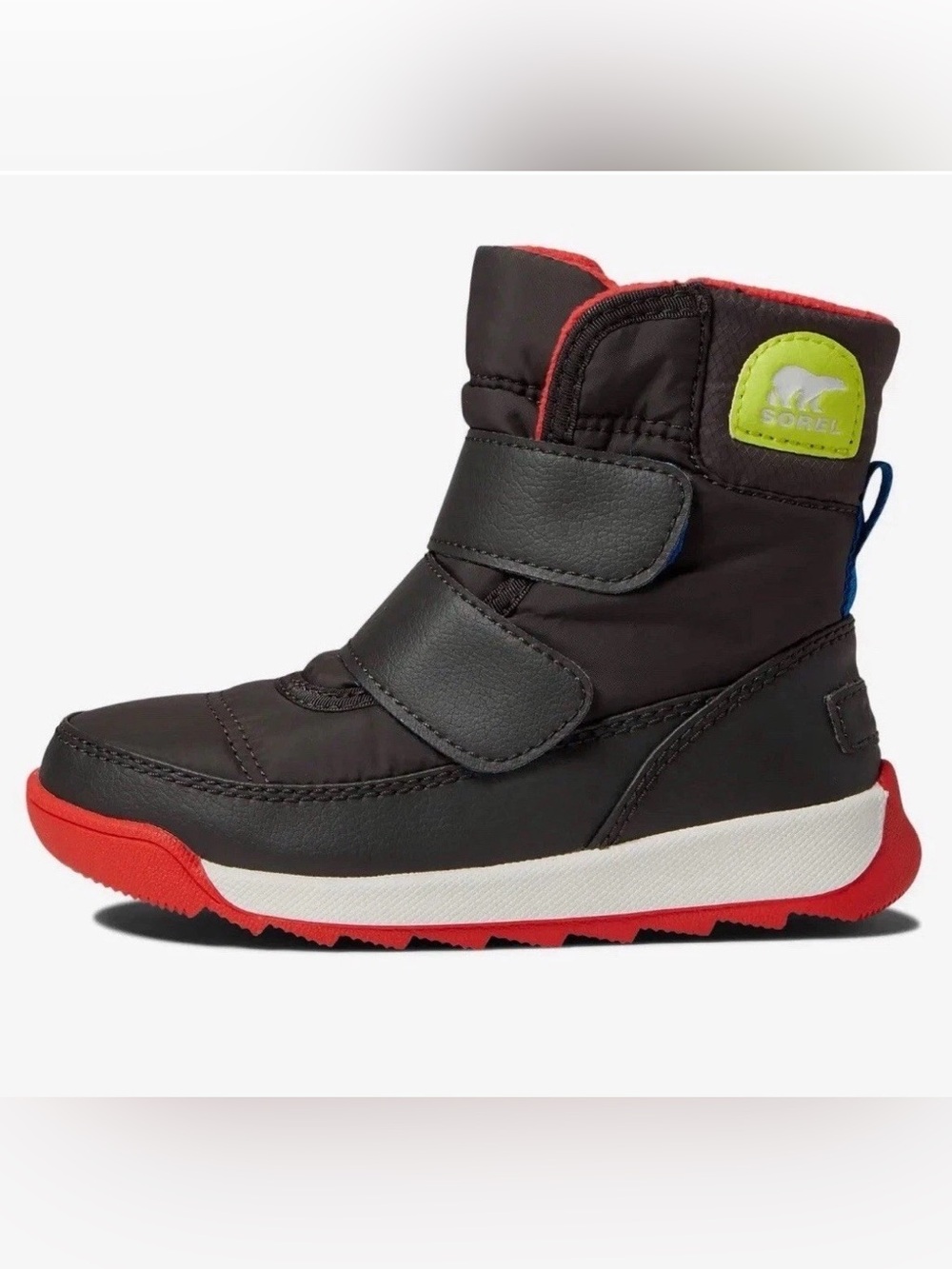 Sorel Toddler Whitney II Strap Size 6 Waterproof Winter Boot - Jet/Poppy Red - Picture 2 of 8